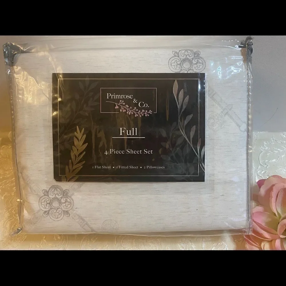 💥Primrose & Co.4 Piece floral sheet Set Full